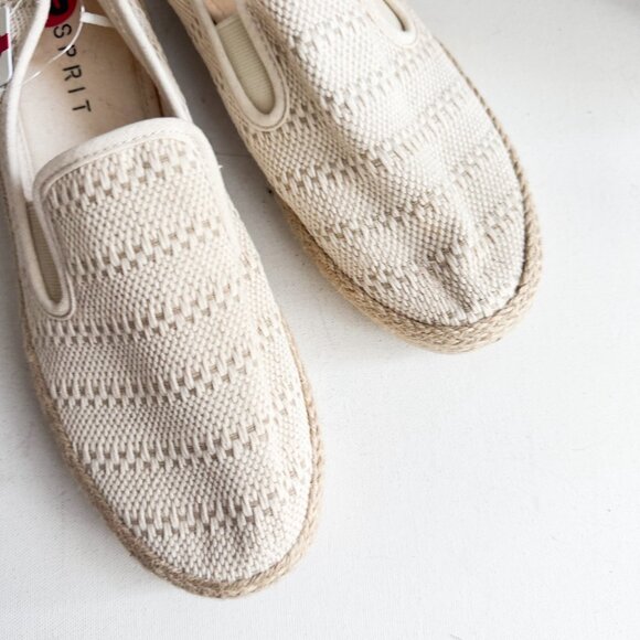 Espirit Textured Canvas Slip on Canvas Loafers 10M - Picture 2 of 6